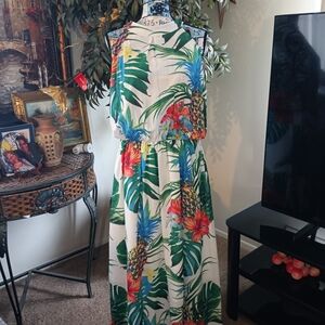 Tropical Floral Maxi Dress